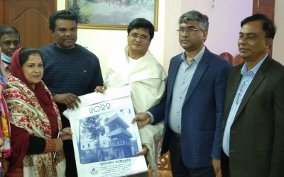 সম্মাননীয় ব্যক্তিবর্গের অনির্বাণ লাইব্রেরি পরিদর্শন