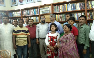 বানিজ্য মন্ত্রনালয়ের সিনিয়র সচিব তপন কান্তি ঘোষের অনির্বাণ লাইব্রেরি পরিদর্শন: